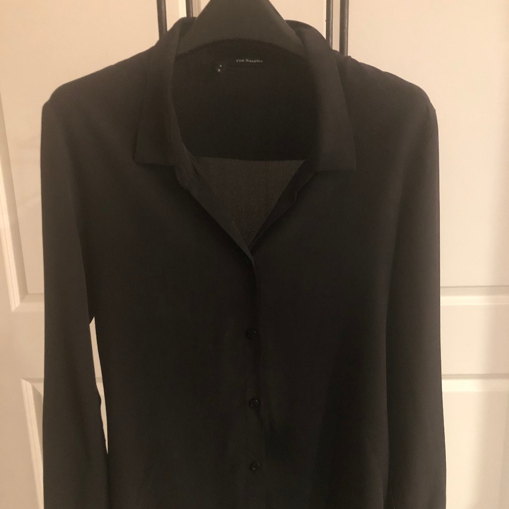 Black Crepe Silk Blouse
